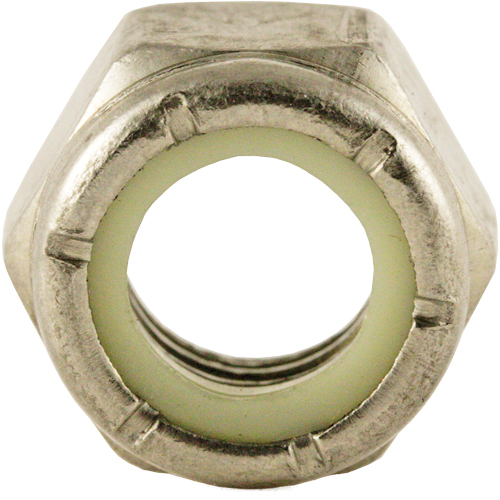 Nylon Lock Nut, 3/8" Dia., Stainless Steel, Coarse Stor-it Systems