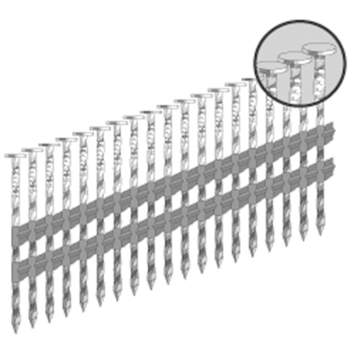 Clous en b&acirc;tonnets 21°, liant de plastique Stor-it Systems