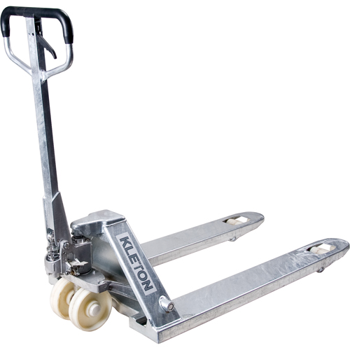 Manual Pallet Trucks, Galvanized, 48" L x 27" W, 5500 lbs. Capacity Stor-it Systems