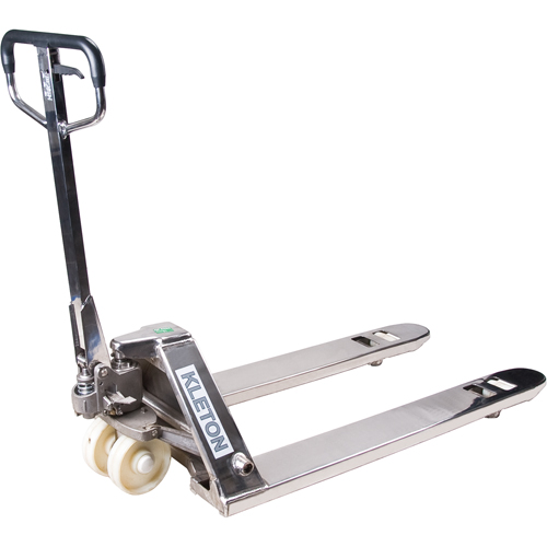 Manual Pallet Truck, Stainless Steel, 48" L x 27" W, 5500 lbs. Capacity Stor-it Systems