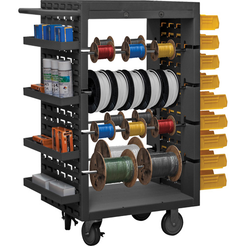 &eacute;tag&egrave;res mobiles &agrave; huit montants pour mat&eacute;riaux bobin&eacute;s, Acier, 8 Montants, 18-1/8" la x 46-1/16" h x 32-1/4" p, Capacit&eacute; de 1200 lb Stor-it Systems