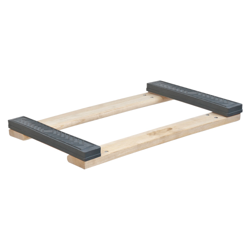 Rubber Ends Hardwood Dolly Frame, Wood Frame, 18" W x 24" D x 2.5" H, 900 lbs. Capacity Stor-it Systems