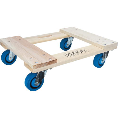 Hardwood Dolly, Rubber Wheels, 1400 lbs. Capacity, 18" W x 24" D x 7" H Stor-it Systems