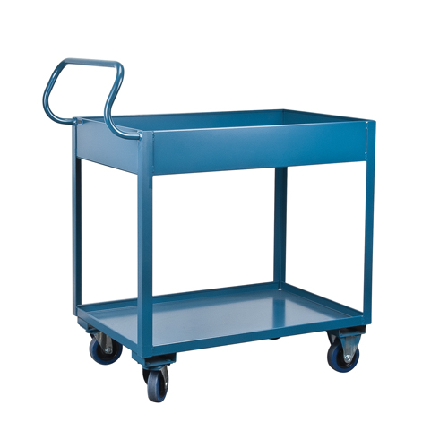 Chariots de service &agrave; bordure profonde, 2 Tiers, 24" la x 47" h x 36" p, Capacit&eacute; 1200 lb Stor-it Systems