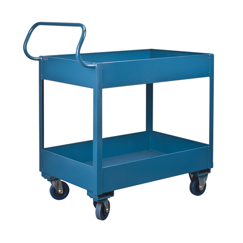 Chariots de service &agrave; bordure profonde, 2 Tiers, 24" la x 47" h x 36" p, Capacit&eacute; 1200 lb Stor-it Systems