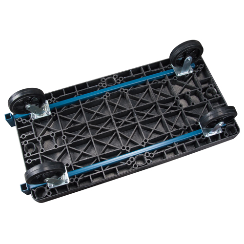 Chariots &agrave; plateforme en plastique, 48" lo x 24" la, 2000 lb cap, Roues Caoutchouc moul&eacute; Stor-it Systems