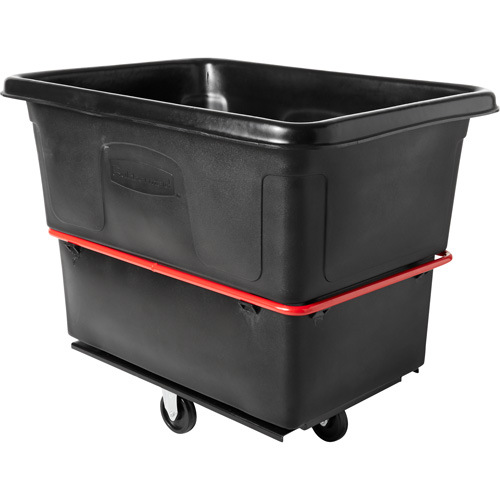 Heavy-Duty Utility Cube Truck, Black Recycled Plastic, 48-1/4" L x 34-1/8" W x 37-7/8" H, 20 cu. ft. Volume, 1200 lbs. Capacity Stor-it Systems
