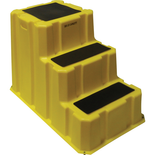 Escabeaux emboîtables industriels, 3 marches, 42" x 25-3/4" x Hauteur 29" Stor-it Systems