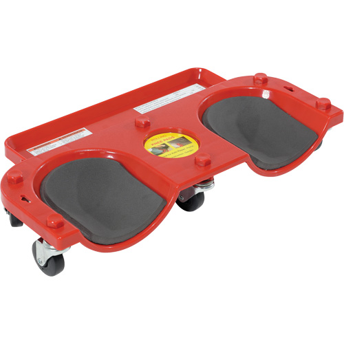 Socle roulant pour les genoux, Plastique, Rouge, Capacit&eacute; 350 lb Stor-it Systems