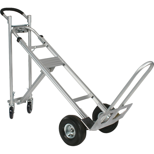 Three-Position Spartan III Convertible Hand Truck, Aluminum, 750 lbs. Capacity Stor-it Systems