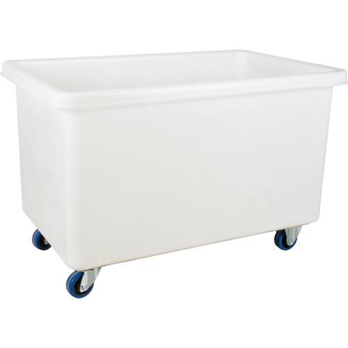 Chariot-caisse &agrave; parois droites, Poly&eacute;thyl&egrave;ne blanc, 46" lo x 28" la x 31" h, Volume 14 pi³, Capacit&eacute; 600 lb Stor-it Systems