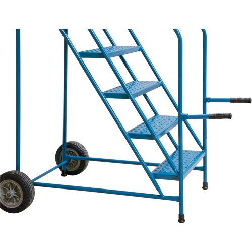Trailer Access Rolling Ladder with Rails, 4 Steps, 22" Step Width, 37" Platform Height, Steel Stor-it Systems
