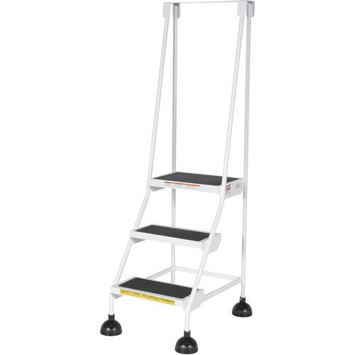 &eacute;chelles Stop-Step, 3 marches, Largeur de la marche 16", Hauteur de la plateforme 28-11/16", Acier Stor-it Systems