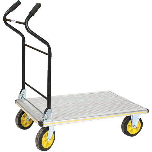 Chariot &agrave; plateforme avec poign&eacute;e ergonomique pliante, Aluminium, 660 lb, 35-1/2" lo x 24" la, Hauteur 41" Stor-it Systems