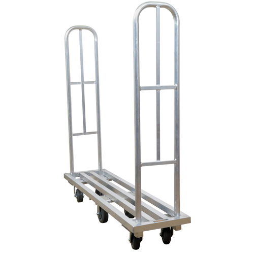 Chariot &agrave; plateforme en aluminium U-Boat, 16" la x 63" lo, 1322 lb cap, Roues Polyur&eacute;thane Stor-it Systems