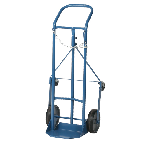 Chariot professionnel CC-1 pour bouteille de gaz, Roues Caoutchouc moul&eacute;, Base de 9" la x 7-1/4" lo, 250 lb Stor-it Systems