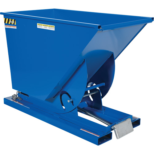 Self-Dumping Hopper, Steel, 3/4 cu.yd., Blue Stor-it Systems