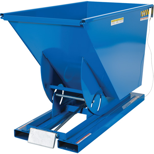 Self-Dumping Hopper, Steel, 3/4 cu.yd., Blue Stor-it Systems