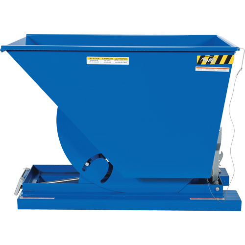 Self-Dumping Hopper, Steel, 3/4 cu.yd., Blue Stor-it Systems