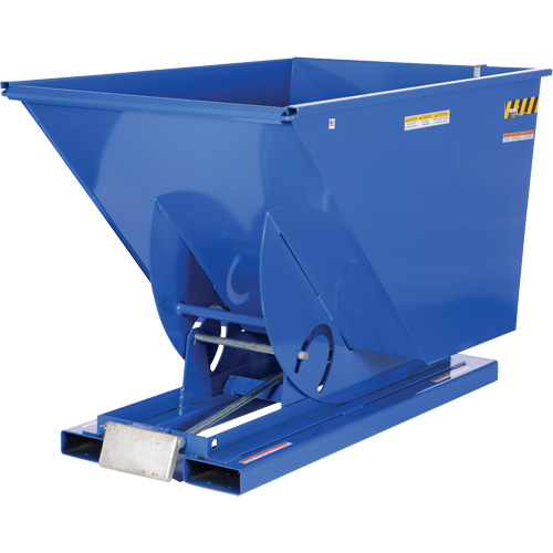 Self-Dumping Hopper, Steel, 1-1/2 cu.yd., Blue Stor-it Systems