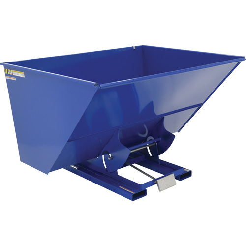 Self-Dumping Hopper, Steel, 3 cu.yd., Blue Stor-it Systems