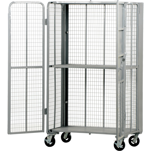 FST Series Folding Security Truck, 1 Tiers, 27" L x 45" W x 77" H, 2000 lbs. Cap. Stor-it Systems