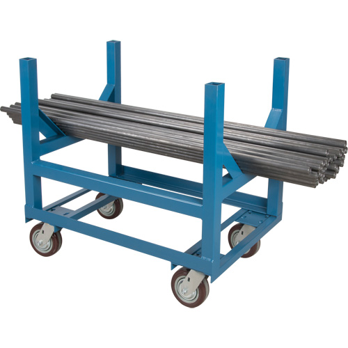 Chariot &agrave; berceaux pour tuyaux et barres, 36" lo x 24" la x 34" h, Capacit&eacute; de 2500 lb, Roue Polyur&eacute;thane Stor-it Systems