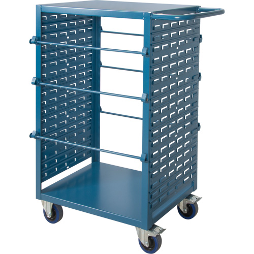 Chariot mobile pour mat&eacute;riaux bobin&eacute;s, Acier, 6 Montants, 21" la x 48" h x 38" p, Capacit&eacute; de 1200 lb Stor-it Systems