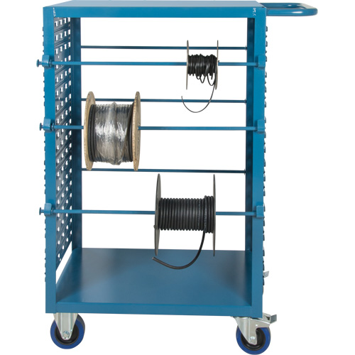 Chariot mobile pour mat&eacute;riaux bobin&eacute;s, Acier, 6 Montants, 21" la x 48" h x 38" p, Capacit&eacute; de 1200 lb Stor-it Systems