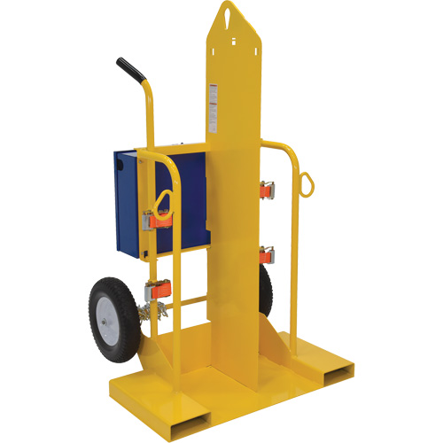 Chariot pour chalumeau et bouteille &agrave; gaz, Roues Rempli de mousse, Base de 24" la x 19-1/2" lo, 500 lb Stor-it Systems