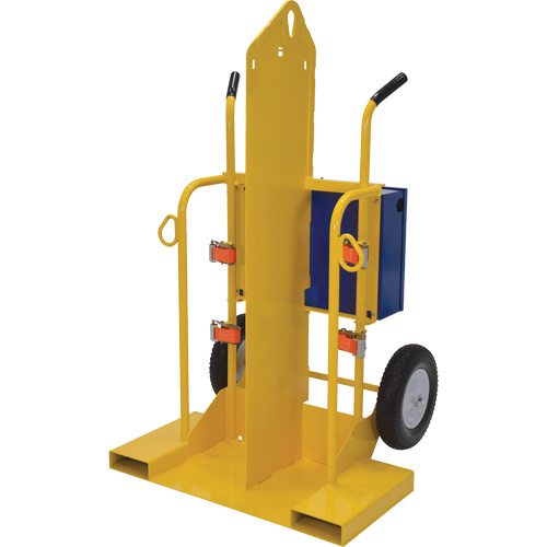 Chariot pour chalumeau et bouteille &agrave; gaz, Roues Rempli de mousse, Base de 24" la x 19-1/2" lo, 500 lb Stor-it Systems