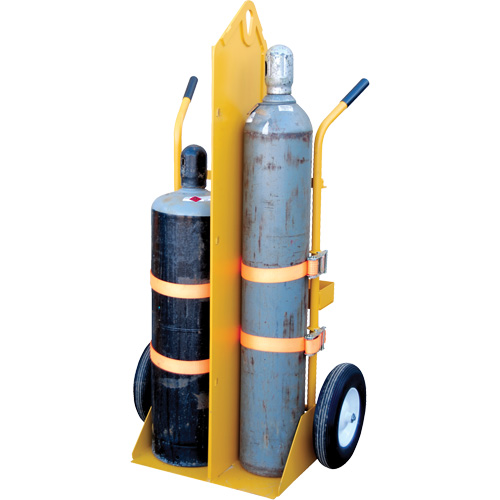Welding Cylinder Torch Cart, Foam-Filled Wheels, 23-1/8" W x 22-13/16" L Base, 500 lbs. Stor-it Systems