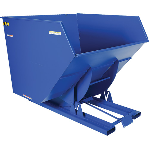 Self-Dumping Hopper, Steel, 4 cu.yd., Blue Stor-it Systems