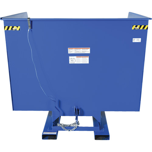 Self-Dumping Hopper, Steel, 4 cu.yd., Blue Stor-it Systems