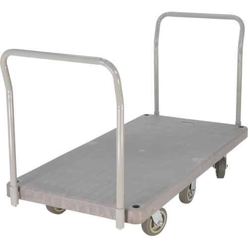 Heavy Duty Plastic Platform Truck, 60" L x 30" W, 3000 lbs. Cap., Polyurethane Wheels Stor-it Systems