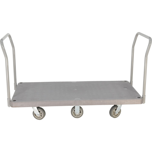 Heavy Duty Plastic Platform Truck, 60" L x 30" W, 3000 lbs. Cap., Polyurethane Wheels Stor-it Systems