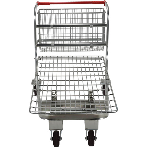 Nestable Wire Cart, Steel, 28-3/4" x 37-1/16" x 59-5/8", 275 lbs. Capacity Stor-it Systems