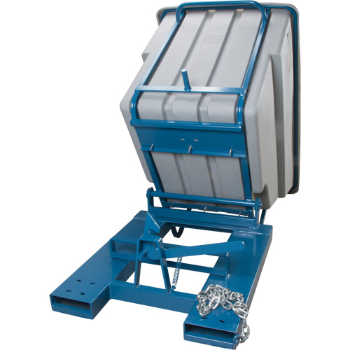 Self-Dumping Hopper, Polyethylene, 1-1/10 cu.yd, Grey Stor-it Systems