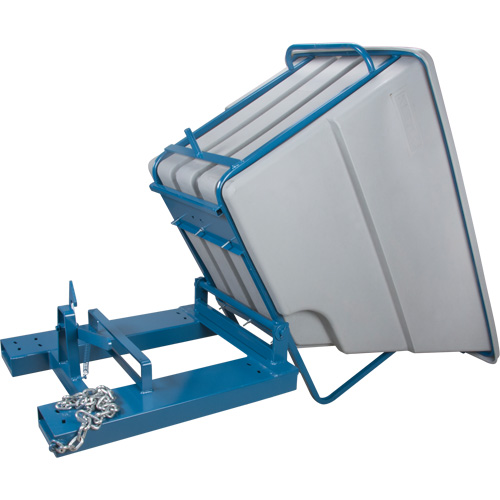 Self-Dumping Hopper, Polyethylene, 1-1/10 cu.yd, Grey Stor-it Systems