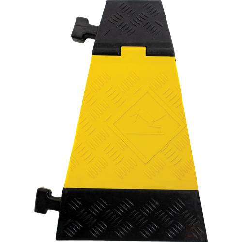 Powerhouse Heavy-Duty Right Turn Cable Protector, 5 Channels, 12" L x 19.75" W x 2.25" H Stor-it Systems