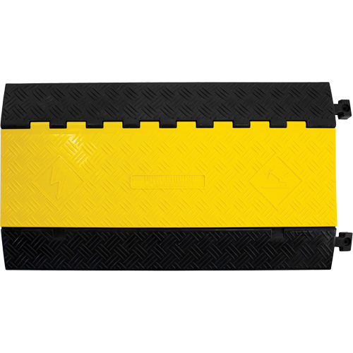 Powerhouse Medium-Duty Straight Cable Protector, 5 Channels, 36" L x 19.63" W x 2.25" H Stor-it Systems