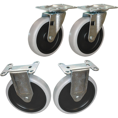 Ensemble de roulettes pour chariot &agrave; tablettes Stor-it Systems