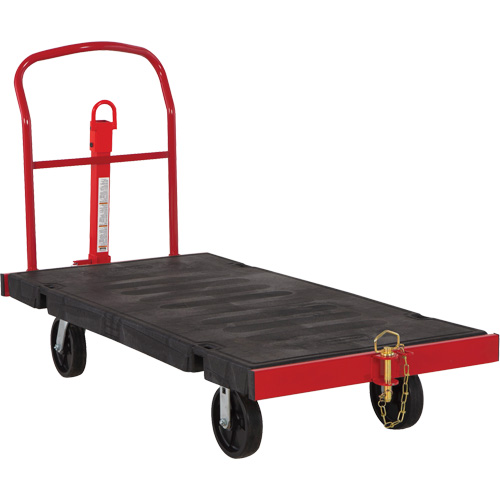 Chariot &agrave; plate-forme remorquable, 64-1/4" lo x 30-1/2" la, 2500 lb cap, Roues Polyol&eacute;fine Stor-it Systems