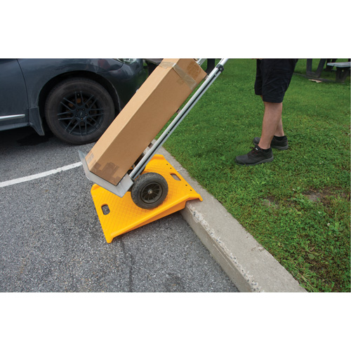Portable Poly Hand Truck Curb Ramp, 1000 lbs. Capacity, 27" W x 27" L Stor-it Systems