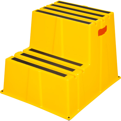 Escabeau industriel, 2 marches, 26" x 22-7/16" x Hauteur 19-11/16" Stor-it Systems