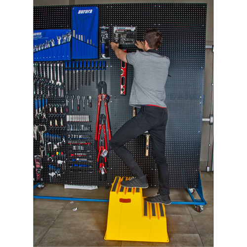 Escabeau industriel, 2 marches, 26" x 22-7/16" x Hauteur 19-11/16" Stor-it Systems
