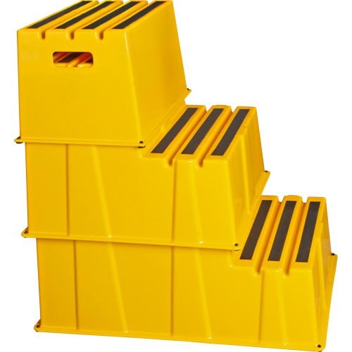 Escabeau industriel, 2 marches, 26" x 22-7/16" x Hauteur 19-11/16" Stor-it Systems