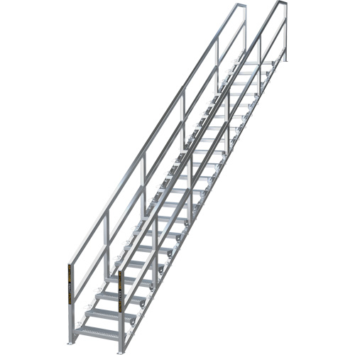 SmartStairs 17-21 Steps Modular Construction Stair System, 157-1/2" H Stor-it Systems