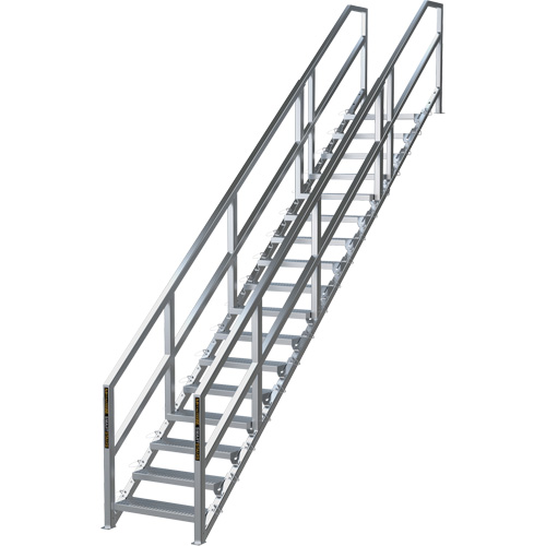 SmartStairs 17-21 Steps Modular Construction Stair System, 157-1/2" H Stor-it Systems