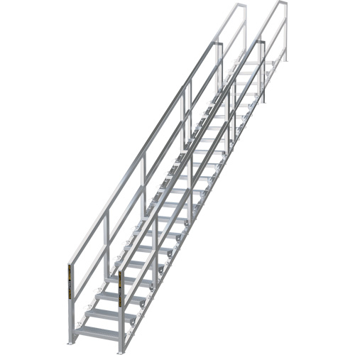SmartStairs 17-21 Steps Modular Construction Stair System, 157-1/2" H Stor-it Systems